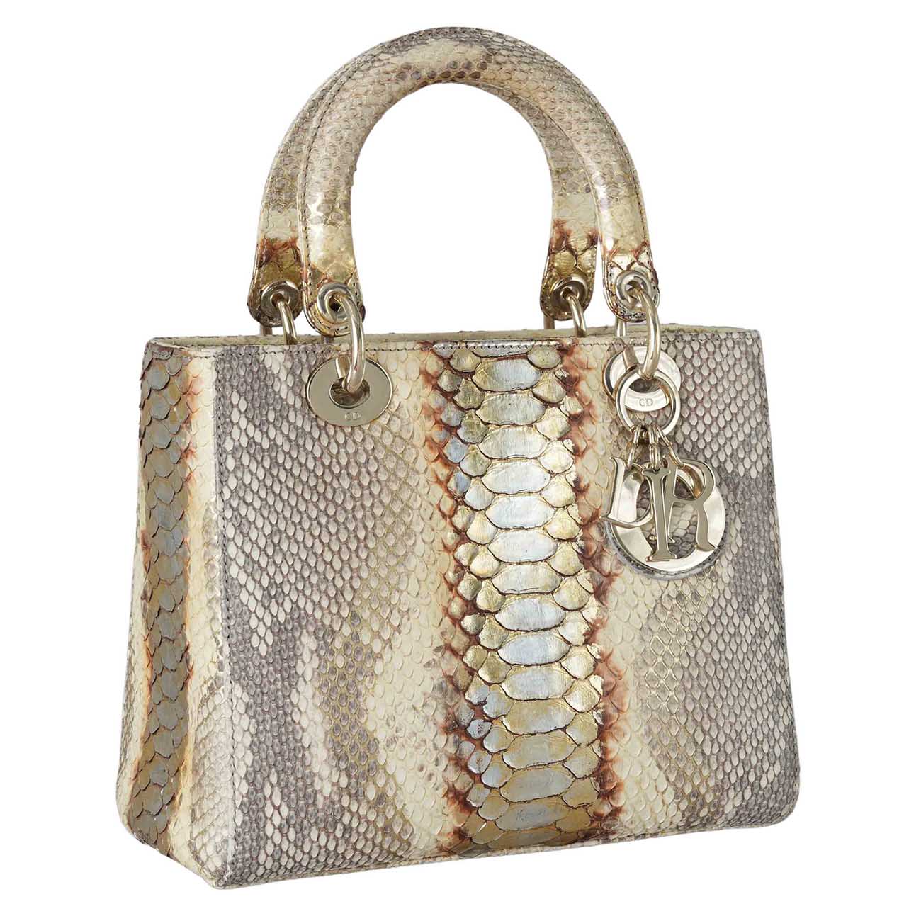 CHRISTIAN DIOR(USED)크리스찬디올 파이톤 레이디디올 미듐